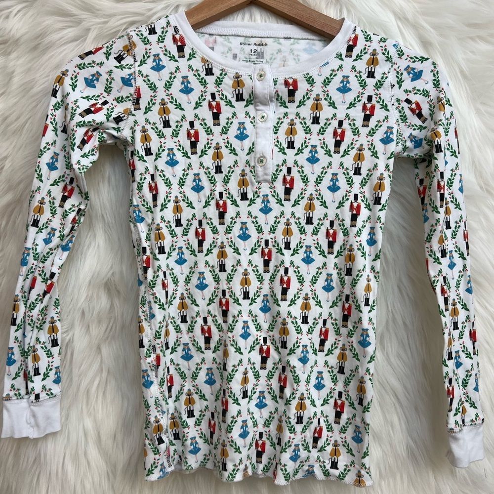 Roberta Roller Rabbit Nutcracker Christmas limited edition pajama top